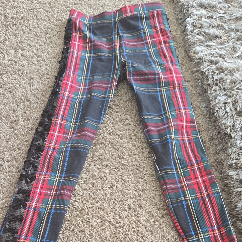 J. Crew Kids Plaid Leggings - Red, Blue, Black